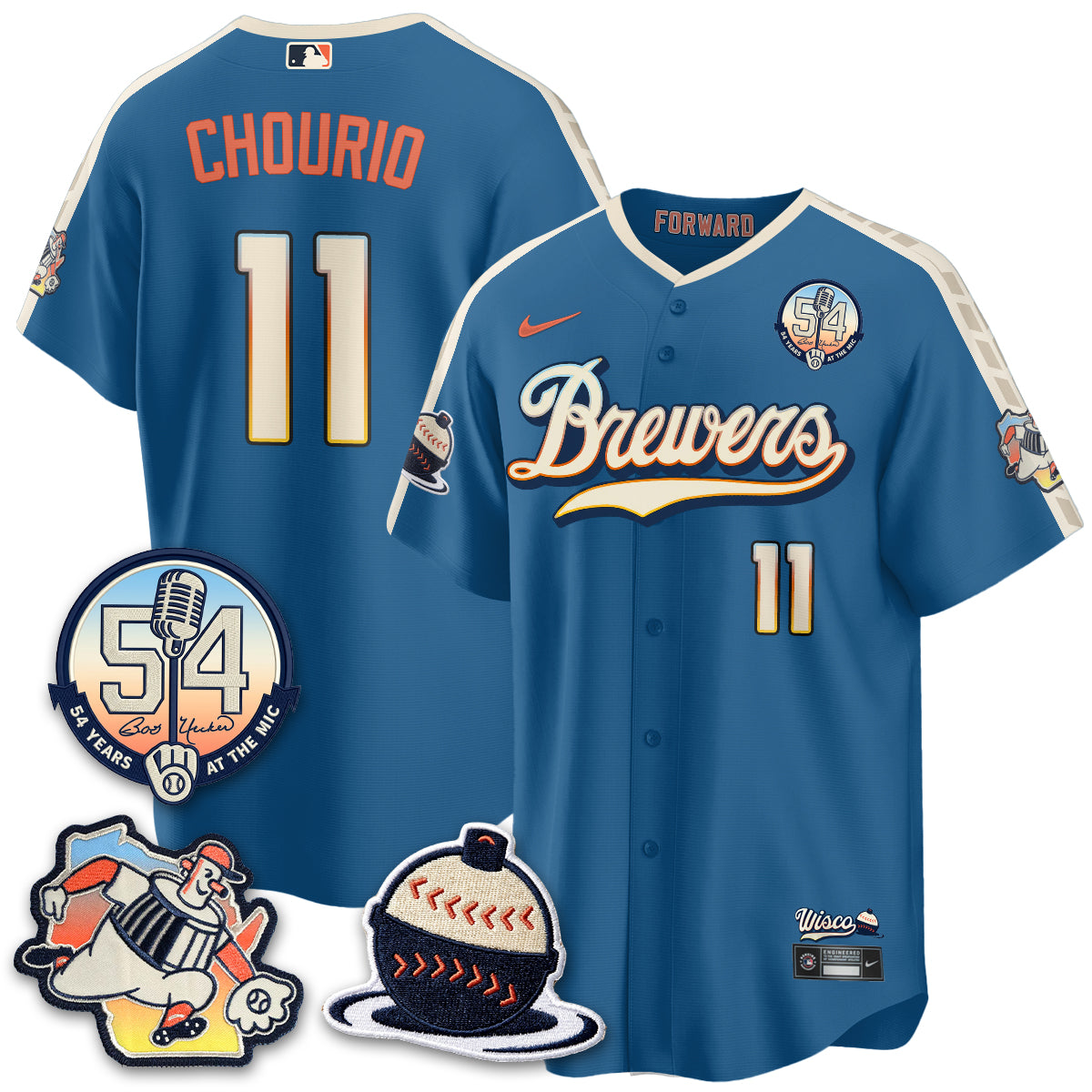 Milwaukee Brewers 2026 City Connect Bob Uecker Vapor Limited Jersey - All Stitched V1 by Milwaukee Brewers