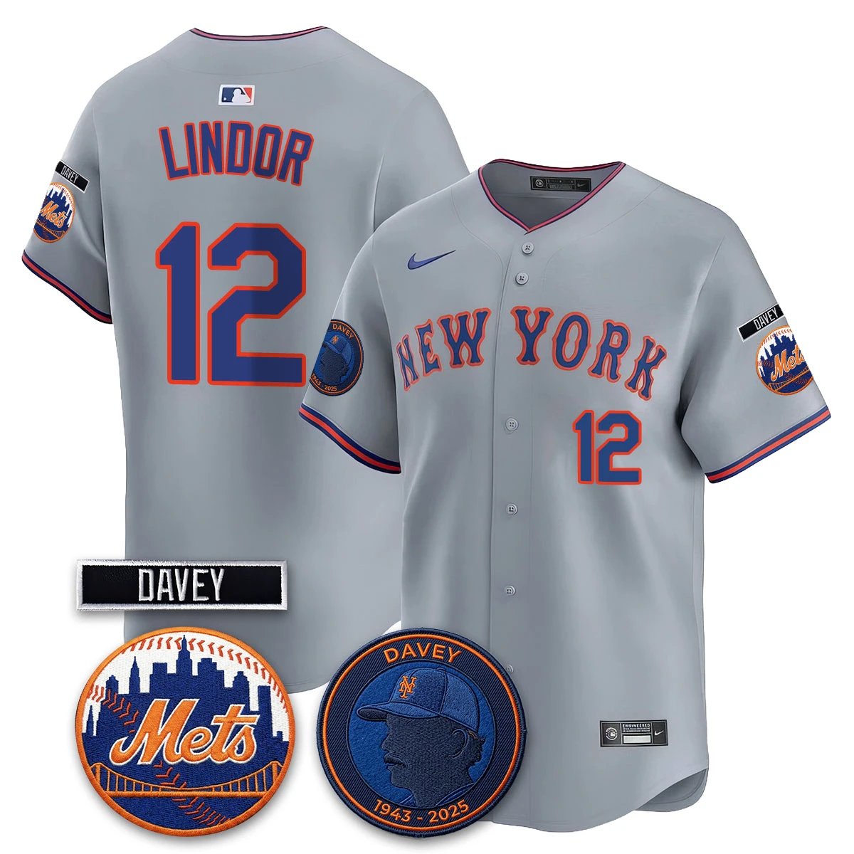 New York Mets 2026 Davey Johnson In Memoriam Vapor Limited Jersey - All Stitched by New York Mets