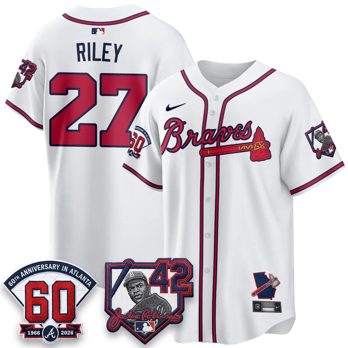 ATL 2026 Jackie Robinson Day Vapor Limited Red Jersey - All Stitched by Atlanta Braves