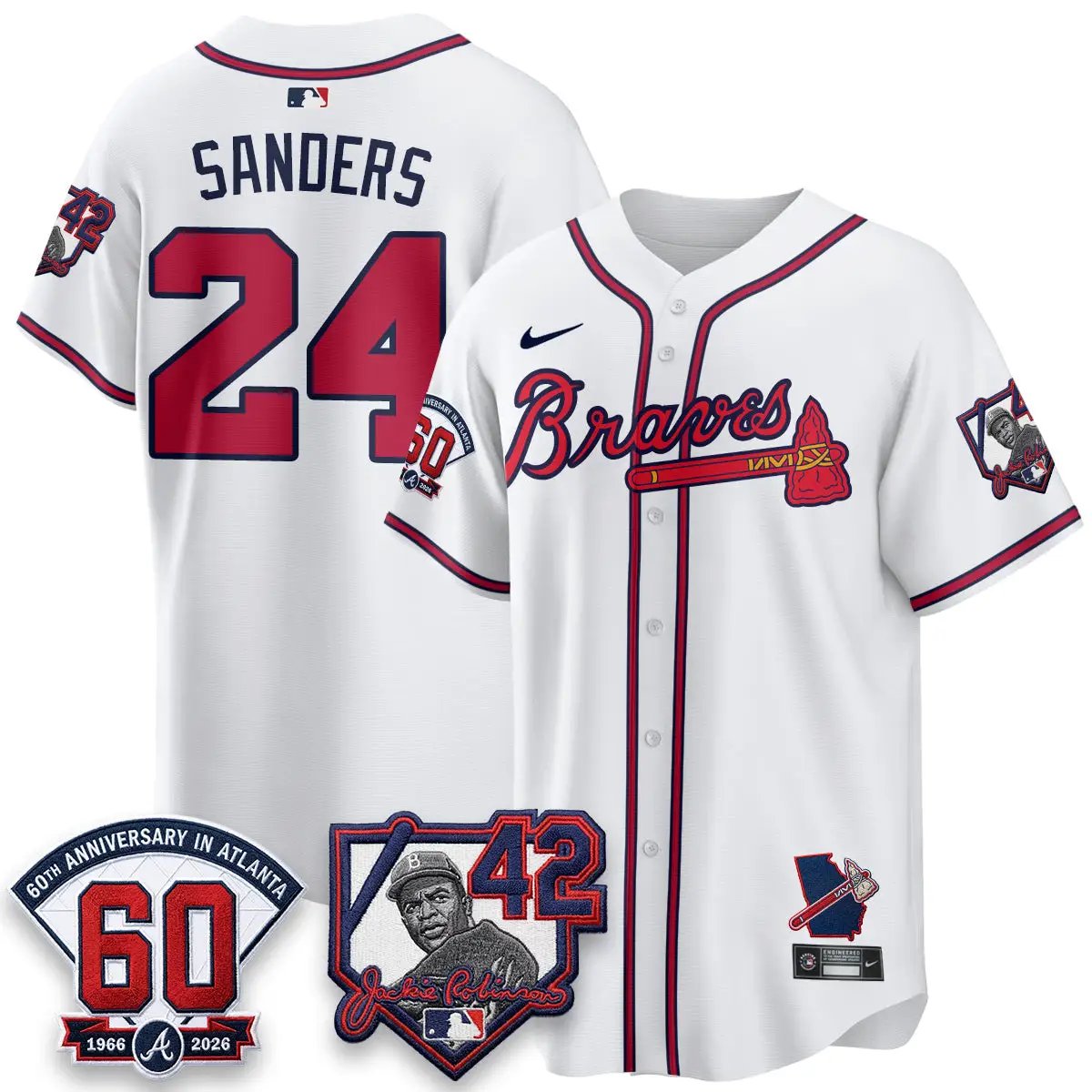ATL 2026 Jackie Robinson Day Vapor Limited Red Jersey - All Stitched by Atlanta Braves