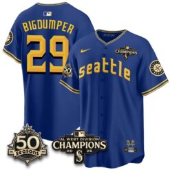 Seattle Mariners Vapor Premier Limited Jersey - 50th Anniversary & AL West Division Champions - Steelheads Community Funds - All Stitched by Seattle Mariners
