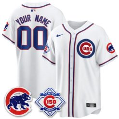 Chicago Cubs 150th Anniversary Black Out Style Vapor Premier Limited Custom Jersey - All Stitched by Chicago Cubs