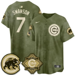 Chicago Cubs New Era Olive 2026 Armed Forces Day Jersey -All Stitched by Chicago Cubs