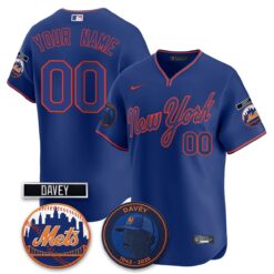 New York Mets 2026 Davey Johnson In Memoriam Vapor Limited Custom Jersey - All Stitched by New York Mets