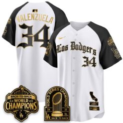 Los Angeles Dodgers World Series Champions Vapor Premier Limited Gothic Edition Jersey - All Stitched by Los Angeles Dodgers