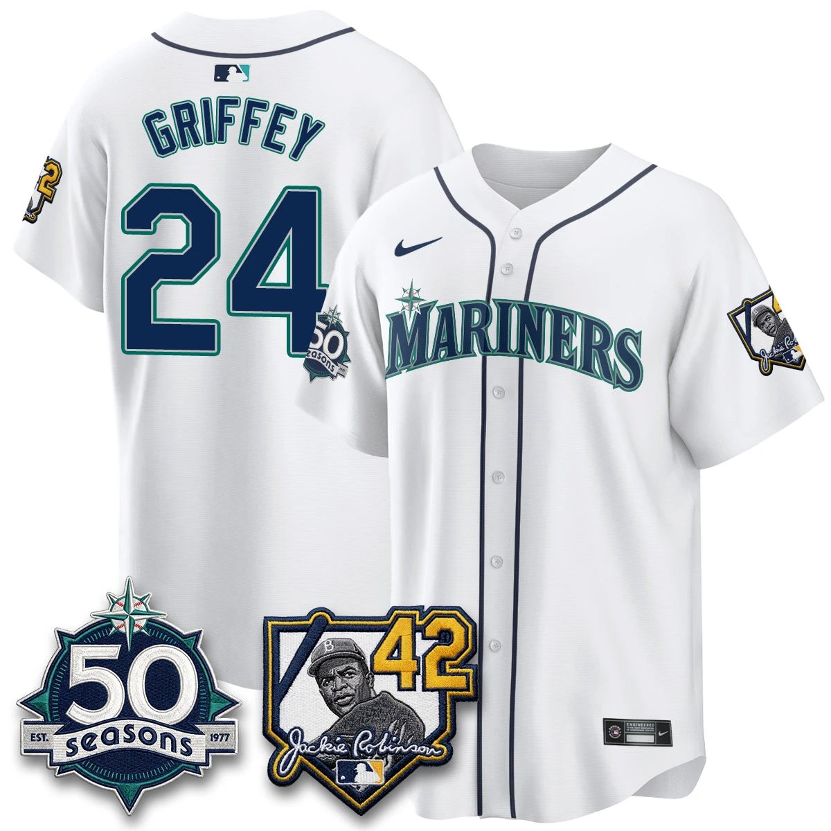 SEA 2026 Jackie Robinson New Era Vapor Limited Jersey - All Stitched by Seattle Mariners