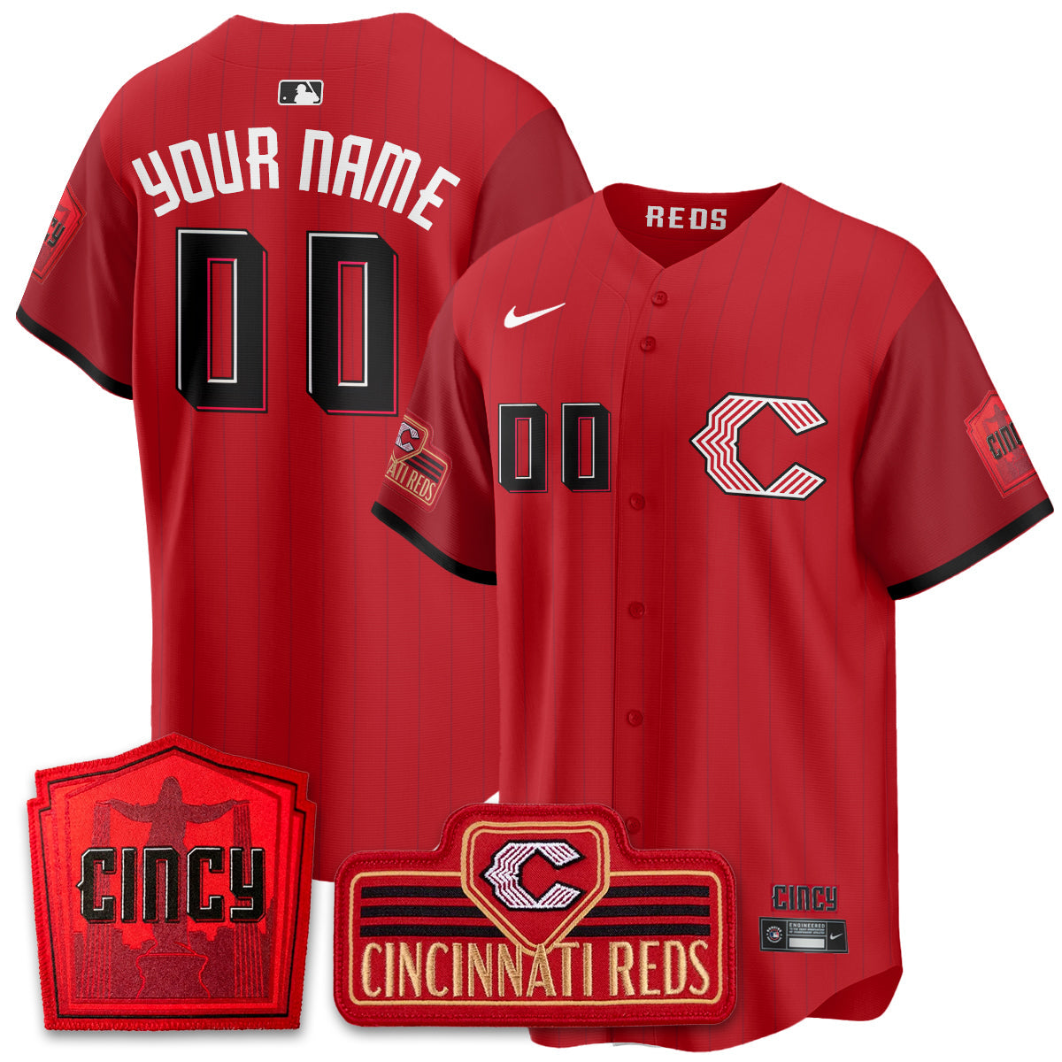 CIN 2026 City Connect Limited Premier Vapor Custom Jersey - All Stitched by Cincinnati Reds