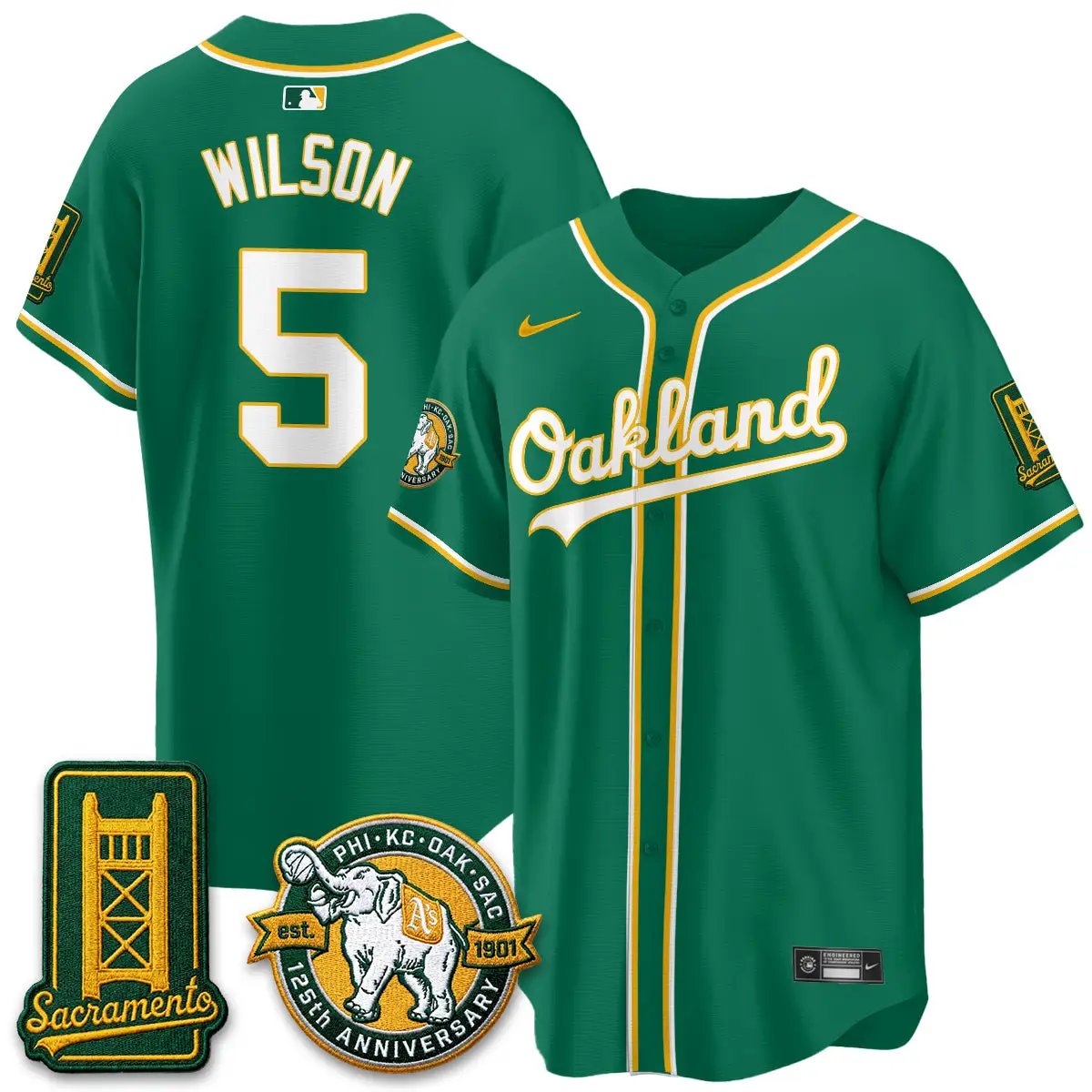 Oakland Athletics 2026 Black Out Style - Celebrating 125 Years - Limited Vapor Jersey - All Stitched by Oakland Athletics