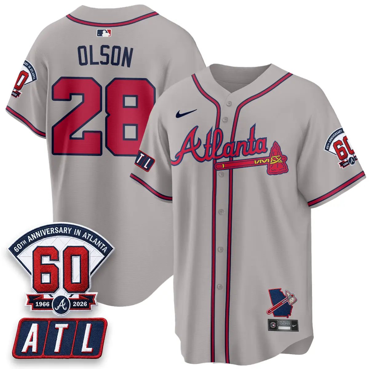 ATL 2026 60th Anniversary Vapor City Connect Limited Jersey - All Stitched by Atlanta Braves