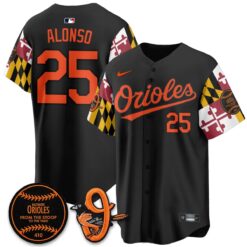BAL 2026 x Maryland State Flag Vapor Jersey - All Stitched V2 by Baltimore Orioles