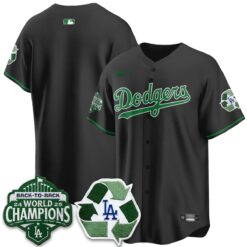 LAD Happy Earth Day Vapor Jersey -All Stitched by Los Angeles Dodgers