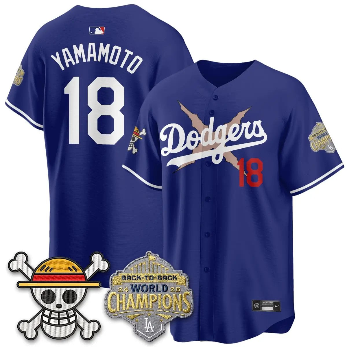 LAD x OP Vapor Jersey -All Stitched V2 by Los Angeles Dodgers