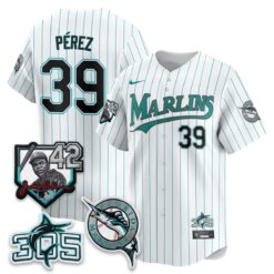 MIA 2026 Throwback Jackie Robinson New Era Vapor Limited Jersey - All Stitched by Miami Marlins