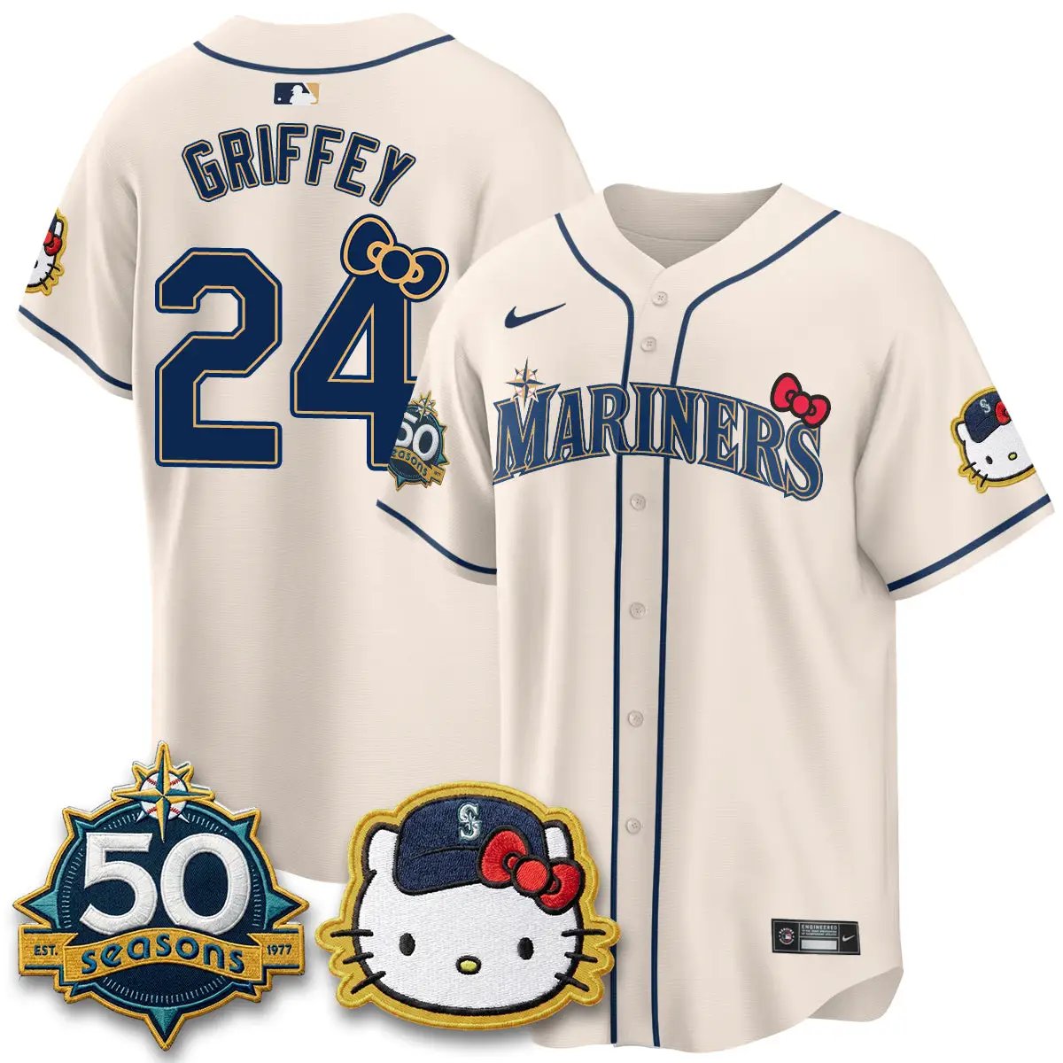 SEA x Meow KT Night Limited Jersey - All Stitched by Seattle Mariners