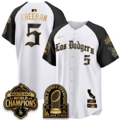 Los Angeles Dodgers World Series Champions Vapor Premier Limited Gothic Edition Jersey - All Stitched by Los Angeles Dodgers