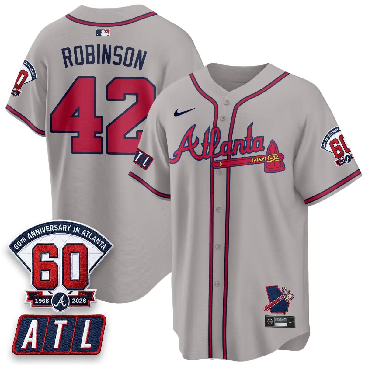 ATL 2026 60th Anniversary Vapor City Connect Limited Jersey - All Stitched by Atlanta Braves