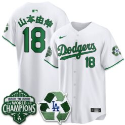 LAD Happy Earth Day Vapor Jersey -All Stitched by Los Angeles Dodgers