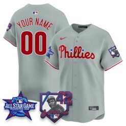 Philadelphia Phillies 2026 Jackie Robinson New Era - All Star Game Vapor Limited Custom Jersey - All Stitched by Philadelphia Phillies
