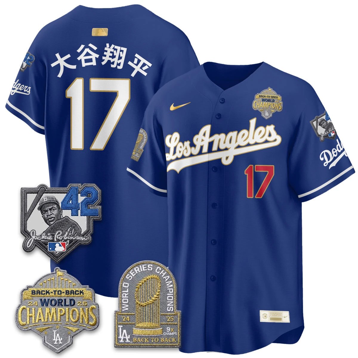 Los Angeles Dodgers 2026 New Era Gold Collection Vapor Limited Jersey - B2B Champs - All Stitched by Los Angeles Dodgers