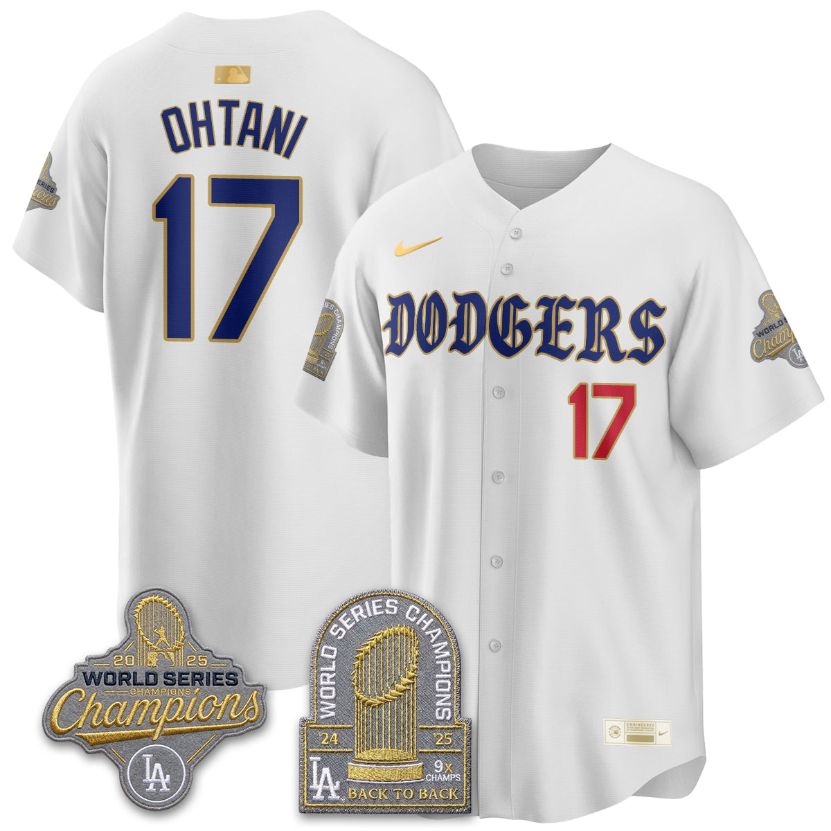 LAD Vapor Limited Jersey - Back to Back 9x Champs - All Stitched by Los Angeles Dodgers
