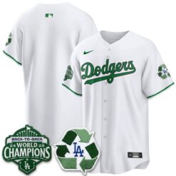 LAD Happy Earth Day Vapor Jersey -All Stitched by Los Angeles Dodgers