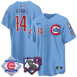 Chicago Cubs 150th Anniversary & Jackie Robinson Day Patch Vapor Premier Limited Jersey - All Stitched by Chicago Cubs