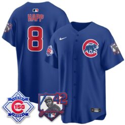 Chicago Cubs 150th Anniversary & Jackie Robinson Day Patch Vapor Premier Limited Jersey - All Stitched by Chicago Cubs