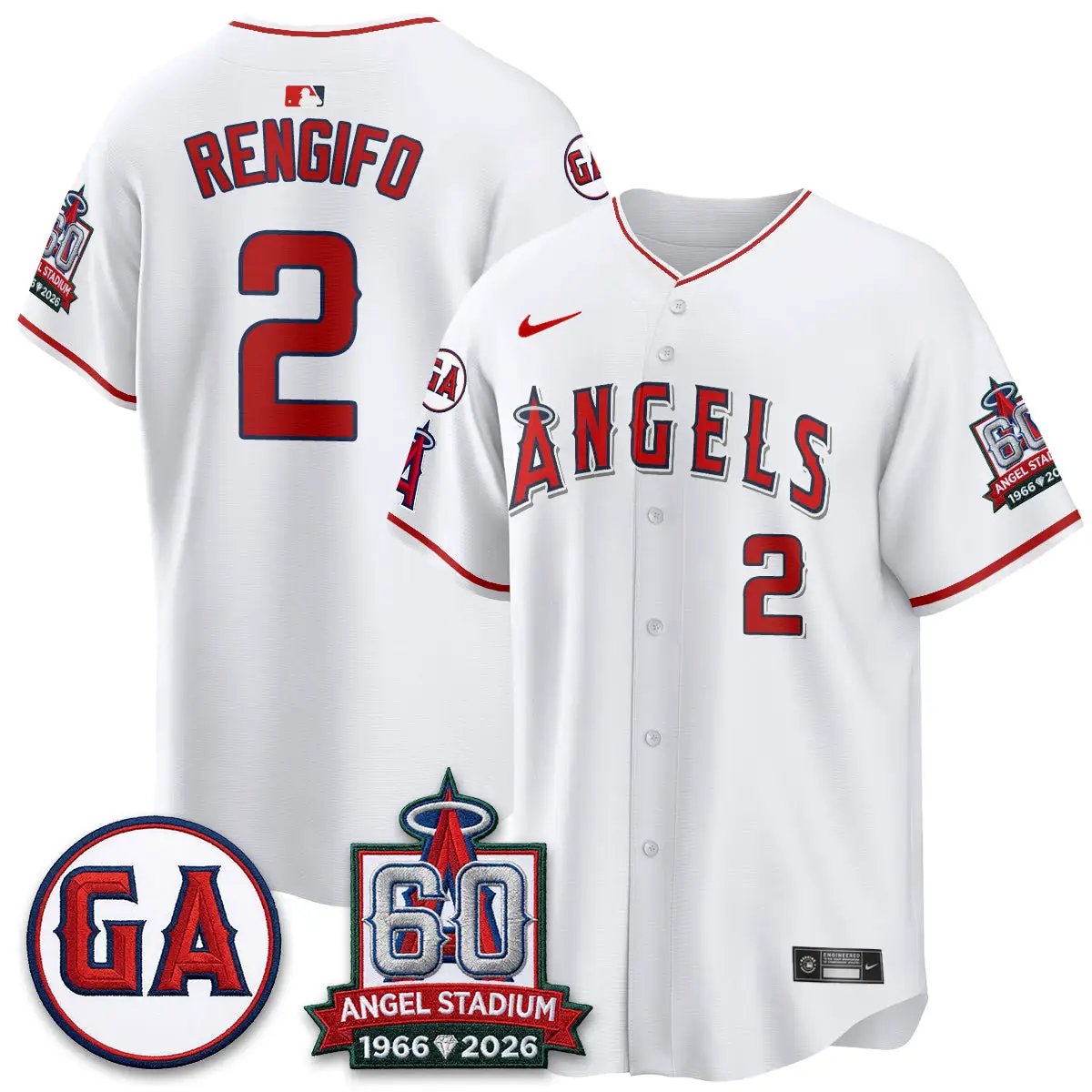 LAA 60th Anniversary Vapor Jersey - All Stitched V3 by Los Angeles Angels