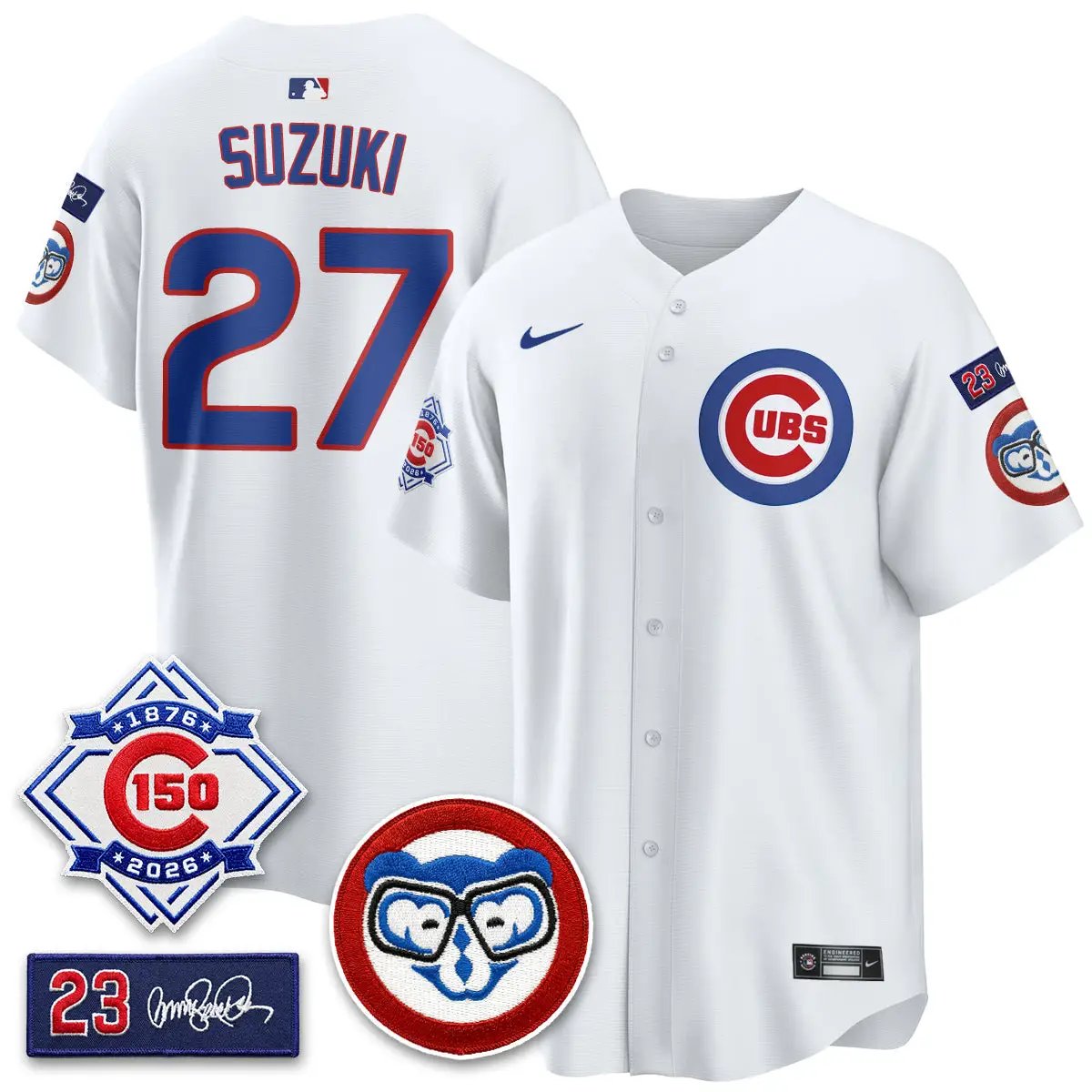CHC 150th Anniversary Holy Cow Vapor Premier Royal Limited Jersey - All Stitched by Chicago Cubs