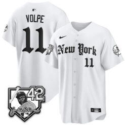 NYY 2026 Jackie Robinson Day Gothic Vapor Limited Jersey - All Stitched by New York Yankees