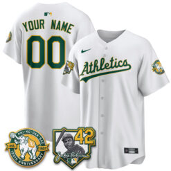 Oakland Athletics 2026 Jackie Robinson Day - Celebrating 125 Years Limited Custom Vapor Jersey - All Stitched by Oakland Athletics