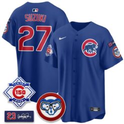 CHC 150th Anniversary Holy Cow Vapor Premier Royal Limited Jersey - All Stitched by Chicago Cubs