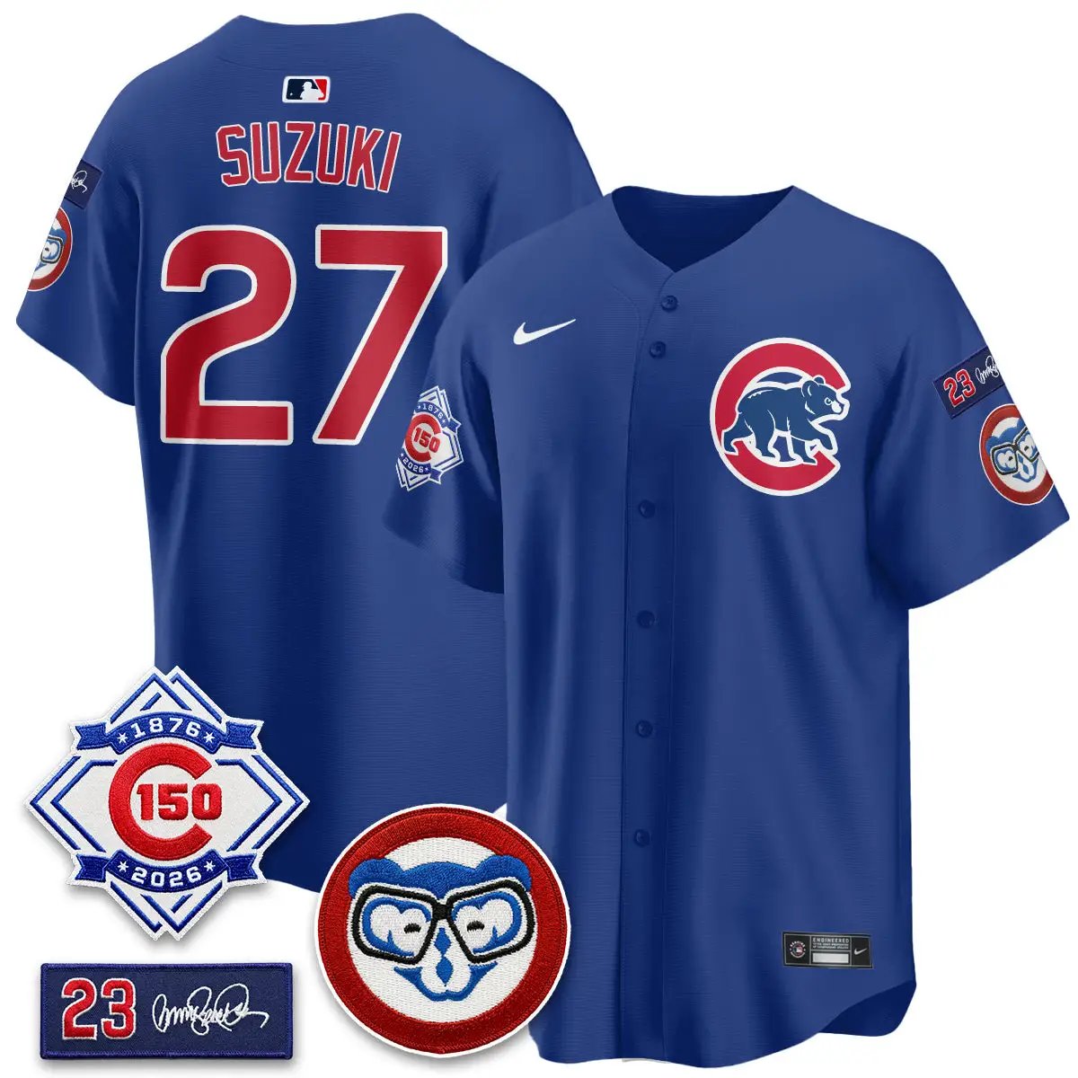 CHC 150th Anniversary Holy Cow Vapor Premier Royal Limited Jersey - All Stitched by Chicago Cubs