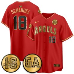 LAA Garret Anderson Tribute Patch Vapor Jersey - All Stitched V2 by Los Angeles Angels