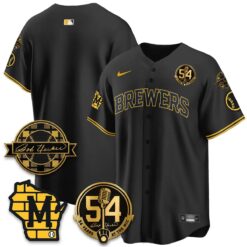 MIL 2026 Black Out Style Limited Vapor Jersey - All Stitched by Milwaukee Brewers