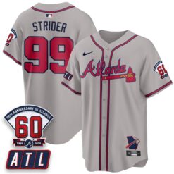 ATL 2026 60th Anniversary Vapor Limited Jersey - All Stitched by Atlanta Braves