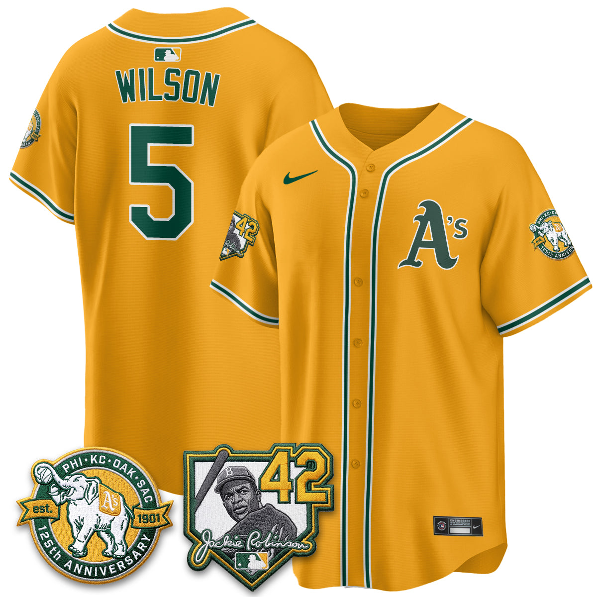 Oakland Athletics 2026 Jackie Robinson Day - Celebrating 125 Years Limited Vapor Jersey - All Stitched by Oakland Athletics