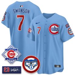 CHC 150th Anniversary Holy Cow Vapor Premier Royal Limited Jersey - All Stitched by Chicago Cubs