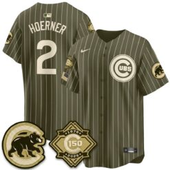 Chicago Cubs New Era Olive 2026 Armed Forces Day Jersey -All Stitched by Chicago Cubs