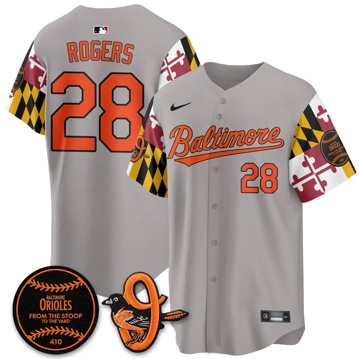 BAL 2026 x Maryland State Flag Vapor Jersey - All Stitched V2 by Baltimore Orioles