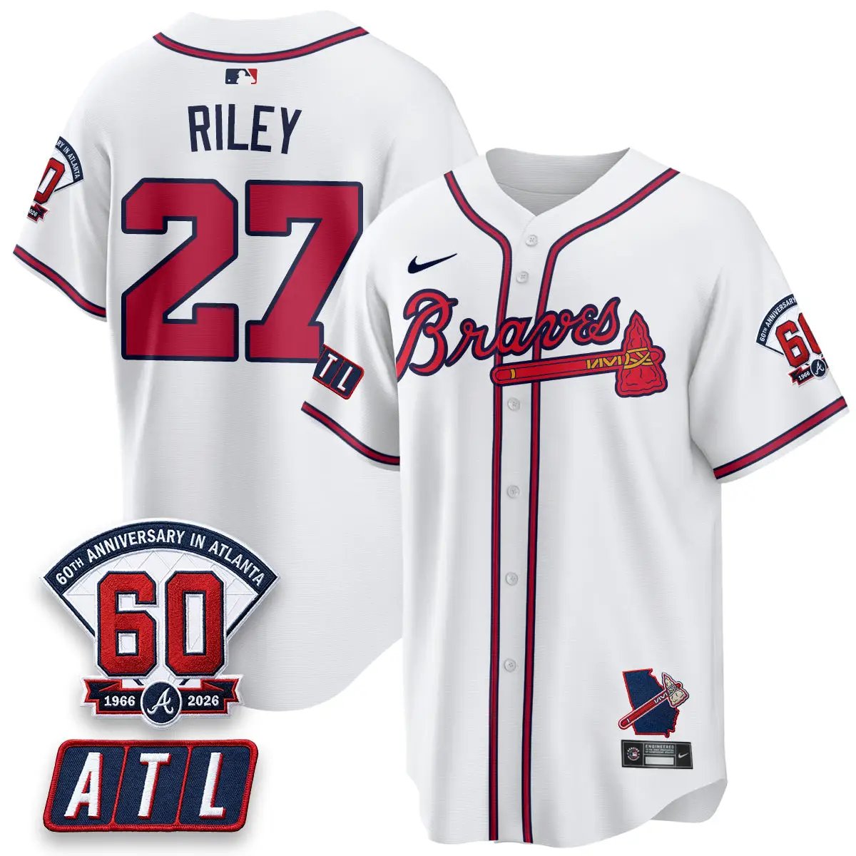 ATL 2026 60th Anniversary Vapor Limited Jersey - All Stitched by Atlanta Braves