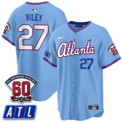 ATL 2026 60th Anniversary Vapor City Connect Limited Jersey - All Stitched by Atlanta Braves