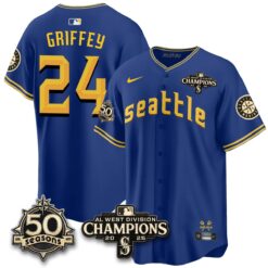 Seattle Mariners Vapor Premier Limited Jersey - 50th Anniversary & AL West Division Champions - Steelheads Community Funds - All Stitched by Seattle Mariners