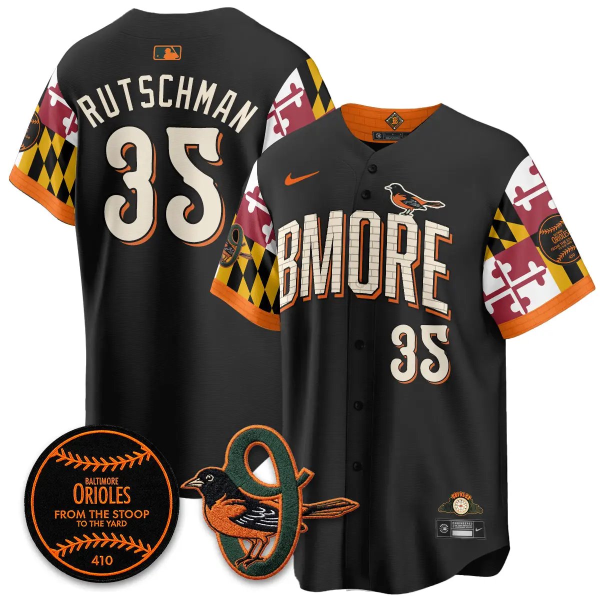 BAL x Maryland State Flag 2026 Vapor Jersey - All Stitched by Baltimore Orioles