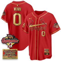 St. Louis Cardinals Springfield's Championship Gold Limited Jerseys - All Stitched by St. Louis Cardinals
