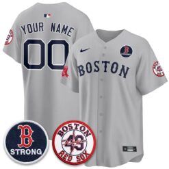 BOS Tim Wakefield Memorial Patch Vaper Premier Limited Custom Jersey - All Stitched V2 by Boston Red Sox