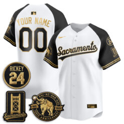 OAK 2026 Alternate Sacramento 125 Years Limited Vapor Gold Edition Custom Jersey - All Stitched by Oakland Athletics