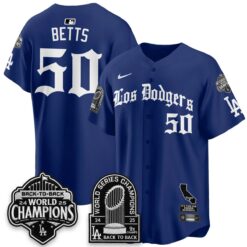 Los Angeles Dodgers World Series Champions Vapor Premier Limited Gothic Edition Jersey - All Stitched by Los Angeles Dodgers