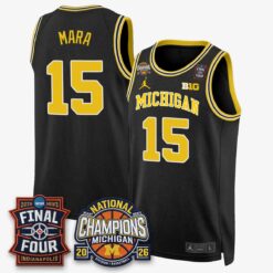 Michigan Wolverines Basketball National Champions Big Text Limited Vapor Jersey - All Stitched by Michigan Wolverines