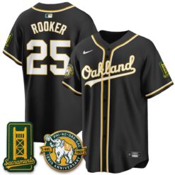 Oakland Athletics 2026 Black Out Style - Celebrating 125 Years - Limited Vapor Jersey - All Stitched by Oakland Athletics